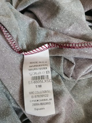 Vestido largo zig-zag con etiqueta
