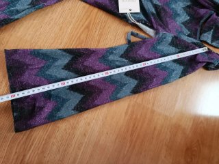 Vestido largo zig-zag con etiqueta