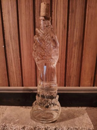 Botella de vidrio legras antigua con tapón de corc