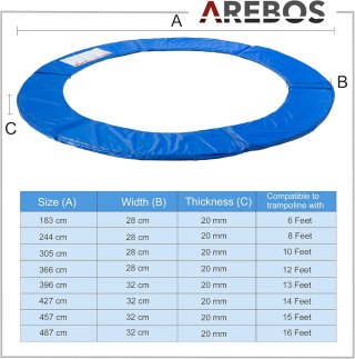 Arebos Cubierta para Borde de Cama elástica 427 cm