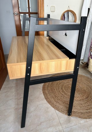 Escritorio madera y metal Sklum