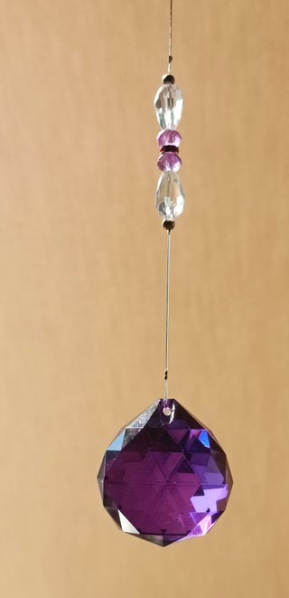 LOTE 2 BOLAS DE CRISTAL FACETADO DE  40mm
