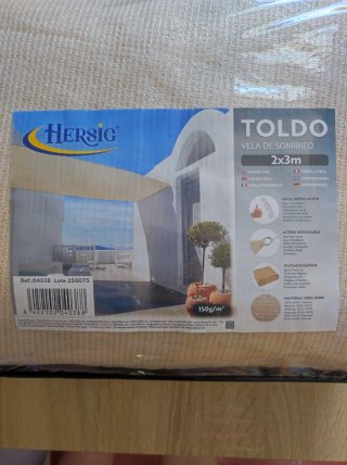 Toldo Vela Beige 3x2m
