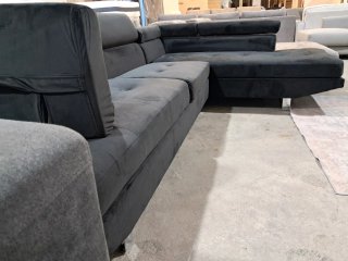 Sofá Rinconera Terciopelo Negro