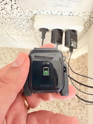 Smartwatch Amazfit Bip Lite Negro Correa metalica