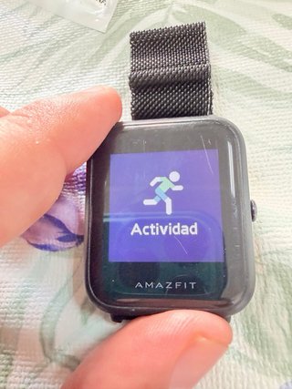 Smartwatch Amazfit Bip Lite Negro Correa metalica