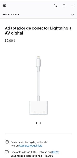 Nuevo Adaptador Apple Lightning a Digital AV