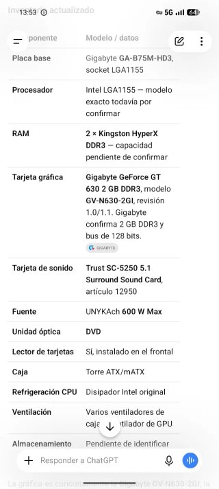 Torre PC Negra (sin disco duro)
