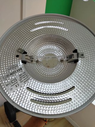 Lámpara de pie dorada