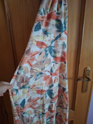 Vestido largo estampado multicolor