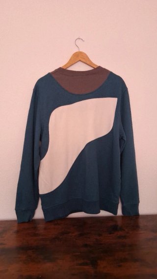 Sudadera Champion Vintage Rework Teal/Blanca