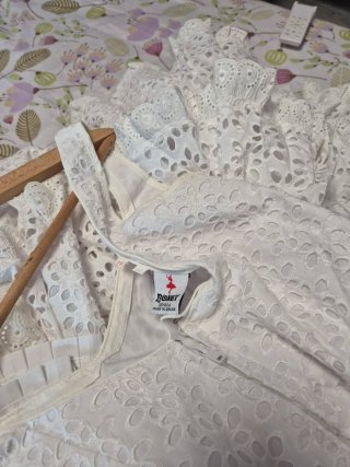 Traje Flamenca Roney Blanco Talla 38