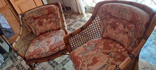 2 Sillones Ratán Antiguos
