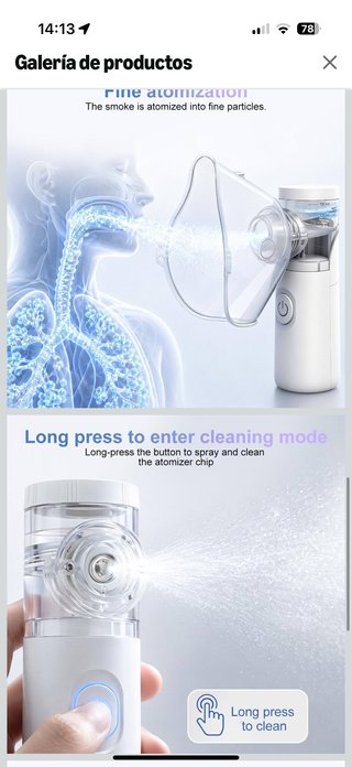 Nebulizador portátil recargable