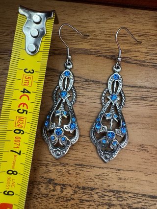 Pendientes Vintage Art Déco Azules