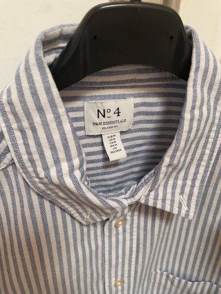 Camisa H&M Rayas Azul Talla L