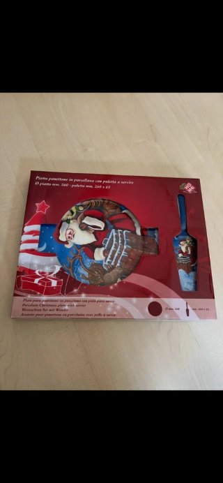 Set Piatto Natale e Paletta Porcellana