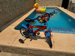 Bicicleta Patrulla Canina Infantil Roja