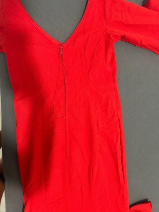 Traje de flamenca rojo con volantes