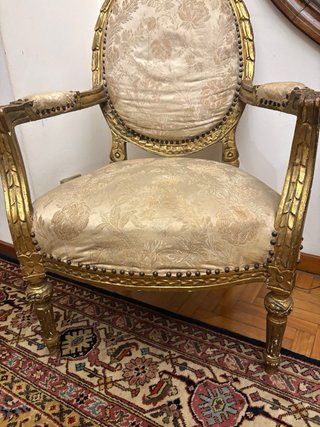 2Poltroncine Fauteuil Luigi XVI vintage