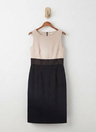 Vestido H&M Beige y Negro Talla S