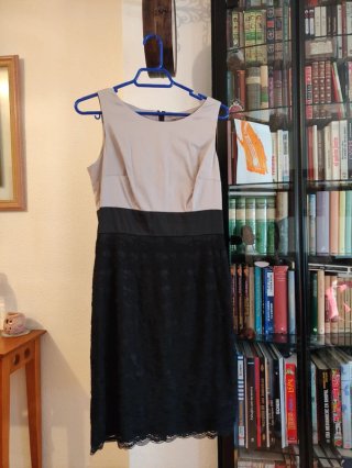 Vestido H&M Beige y Negro Talla S