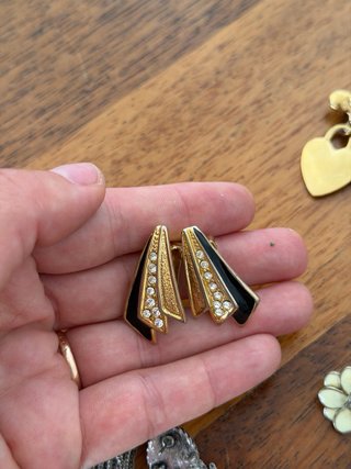 Lote bisutería vintage: pendientes, broche, colgan