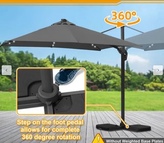 Parasol giratorio Ø3m inclinable 360°