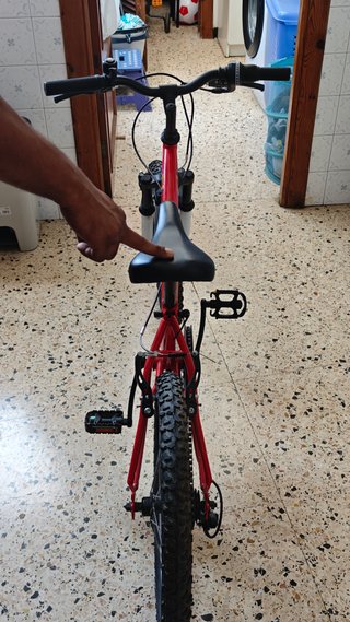Bicicleta roja para niño grande