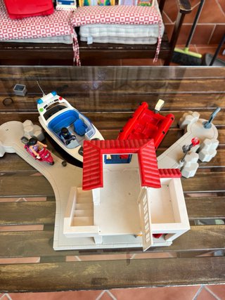Puerto Marítimo Policía Playmobil con Barcos