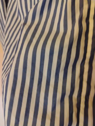 Camisa Uterque Rayas Azul Blanco