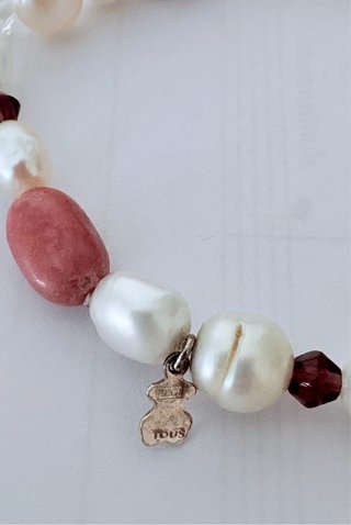 Pulsera elástica Tous Pearls Plata