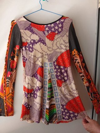 Camiseta Custo Talla M Estampado Multicolor