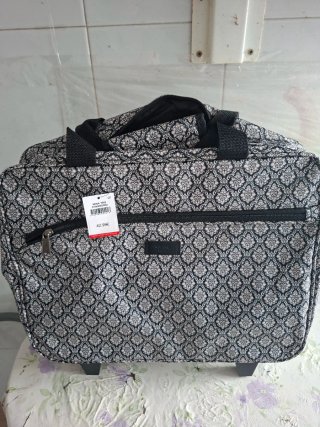 Bolso de viaje con ruedas y estampado