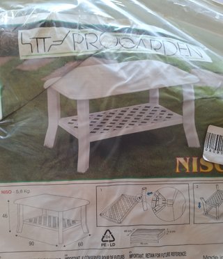 Mesa de terraza NISO de plástico blanco