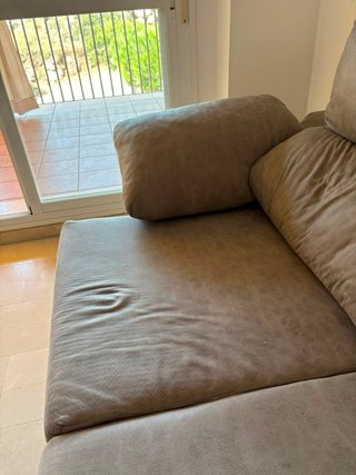 Sofá modular gris de tela