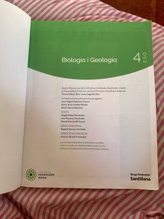 BIOLOGIA I GEOLOGIA 4 SEC CONSTRUINT MONS