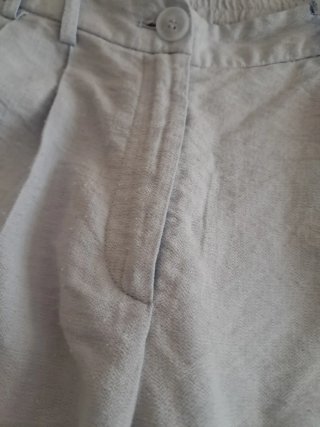 Pantalón lino azul cielo
