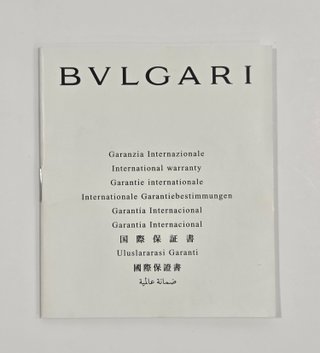 Set Garantía Bulgari Relojería Nuevo