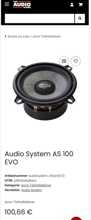 Altavoces Audio System AS 100 EVO