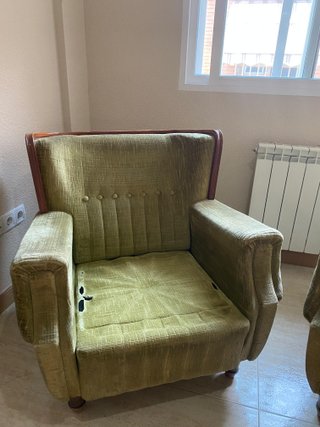 Pareja sillones vintage verde