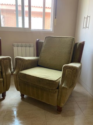 Pareja sillones vintage verde