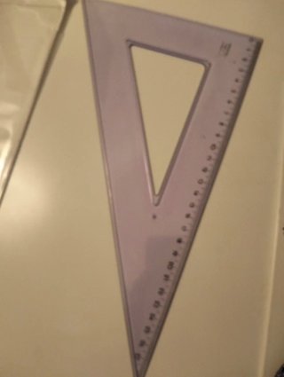 Conjunto Régua e Esquadro Transparente