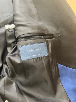 Elegante Chaqueta Zara Man Azul y pantalon a juego
