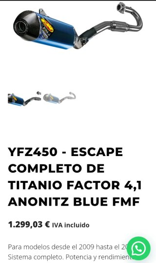 Escape FMF 4.1 Yamaha YFZ 450R