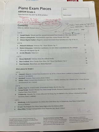 Piano Exam Pieces 2017 & 2018, Grade 4 Selected...