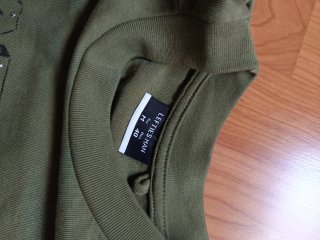Camiseta verde con estampado FADED oversize M