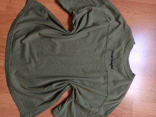 Camiseta verde con estampado FADED oversize M