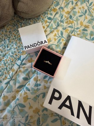 Anillo Pandora Plata y Rosa