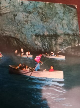 Cartolina vintage anni '70 Capri Grotta Azzurra